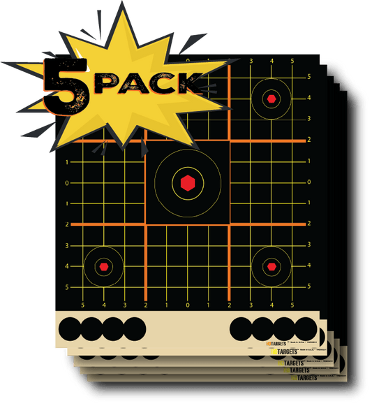 1" Grid Sight In Target - 5-PACK(TRG00231-5PACK) - HDTARGETS