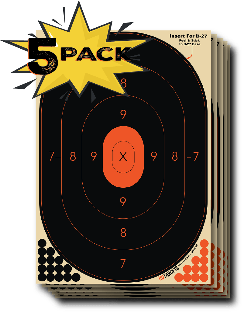 B-27 Insert, 15-11/16" x 23-9/16" - 5-PACK(TRG00702-5PACK) - HDTARGETS