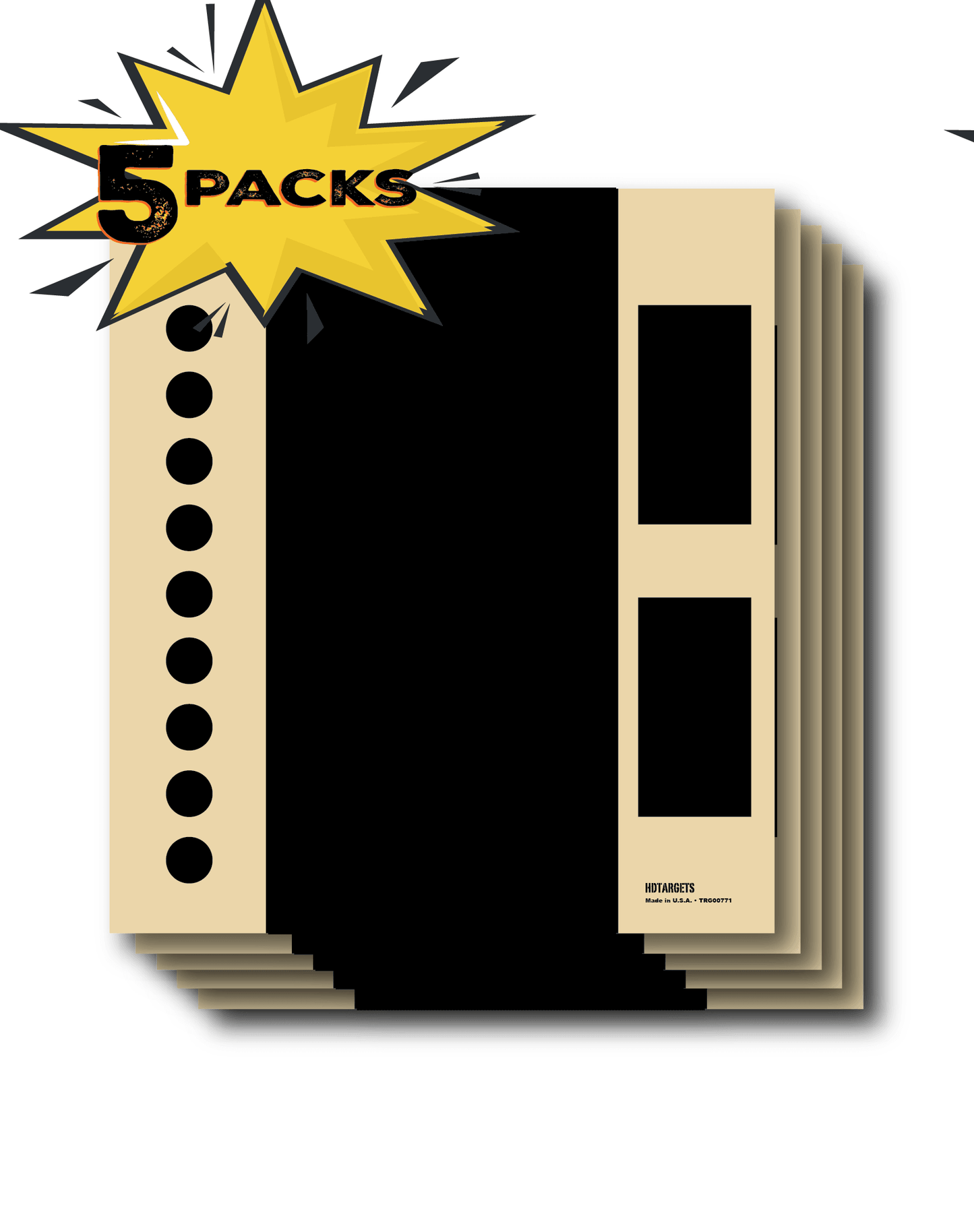 5-PACK Torso Practice Insert Target (TRG00771-5PACK) - HDTARGETS